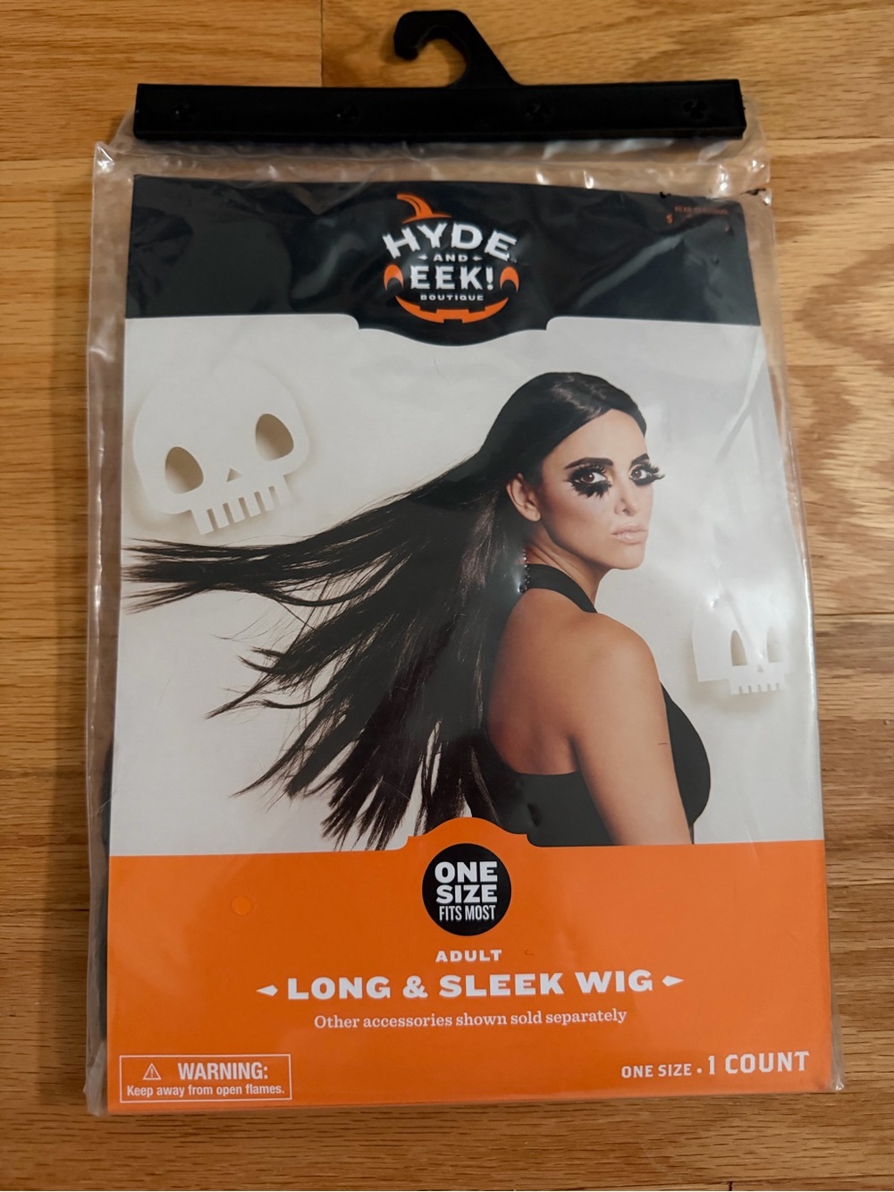 Adult Long Sleek Black Wig - Adult Halloween